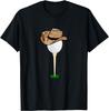 Grappige Golfende Cowboy Kleding Vakantie Golfbal T-shirt