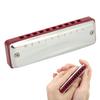 Blues Harmonica 10 Hole Mouthorgan Ab Key Portable Wind Instrument High Gloss Waterproof