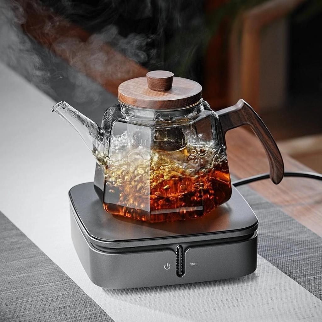 High Temperature Resistant Thickened Glass Teapot with Side Handle - Large Capacity Borosilicate Kettle for Electric Ceramic Stoves Tea Set