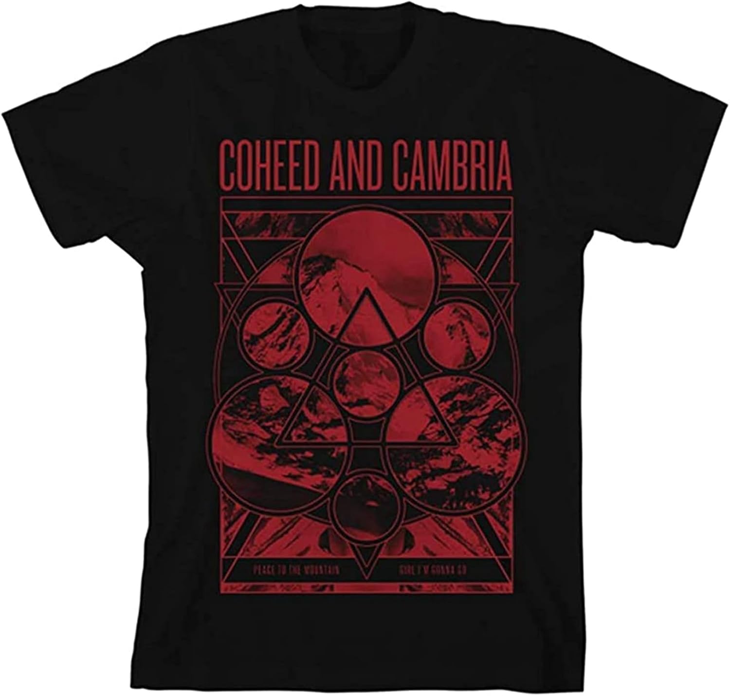 Coheed and Cambria Men s Mountain Peace Slim Fit T Shirt L чёрный