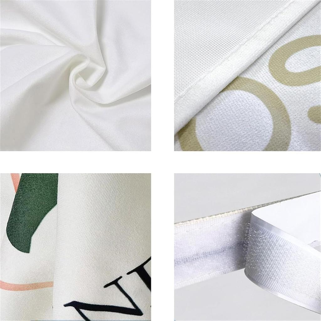 Cabinet Curtains for Shelves Privacy Closet Curtain Dust Proof Hook & Loop Under The Sink Curtain for Kitchen Storage Room Gray, 27.6" W x 35.4" L