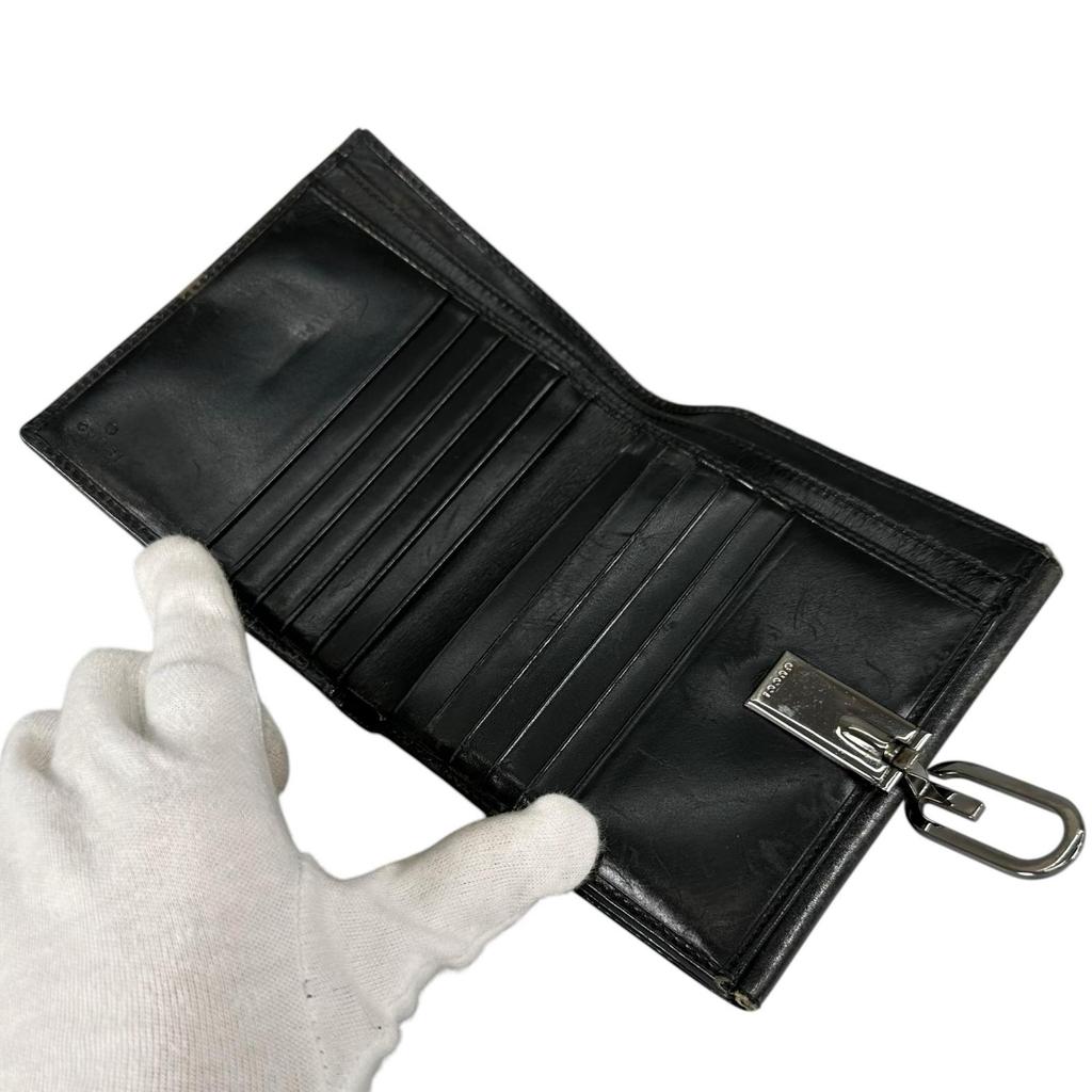 GUCCI Bifold Wallet black mens used