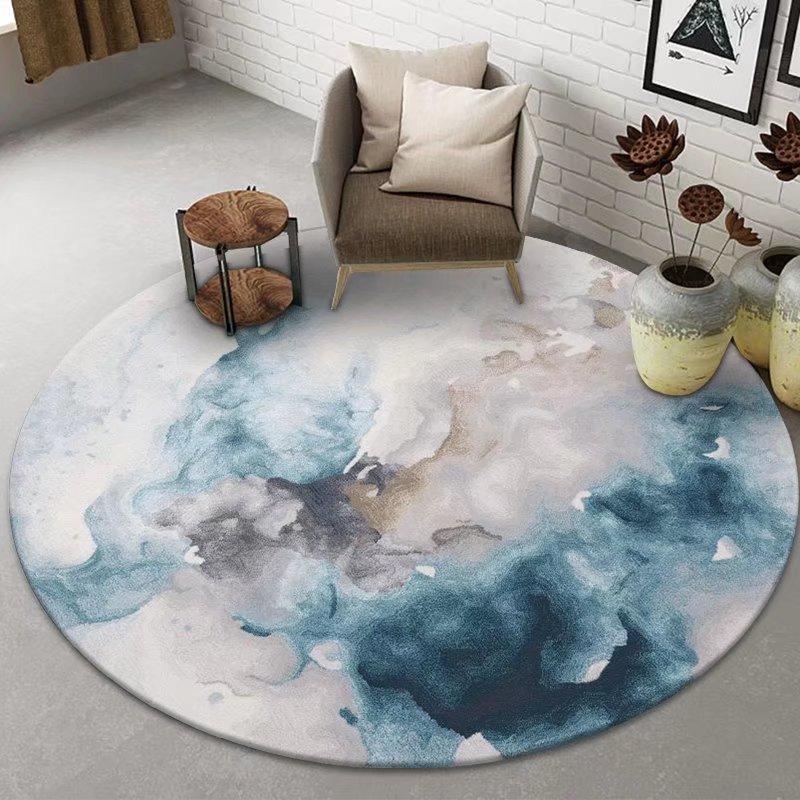 Moderne Abstracte Ronde Vloerkleden Antislip Wasbaar Grote Vloerkleden voor Woonkamer Slaapkamer Decor Elastische Vloermat