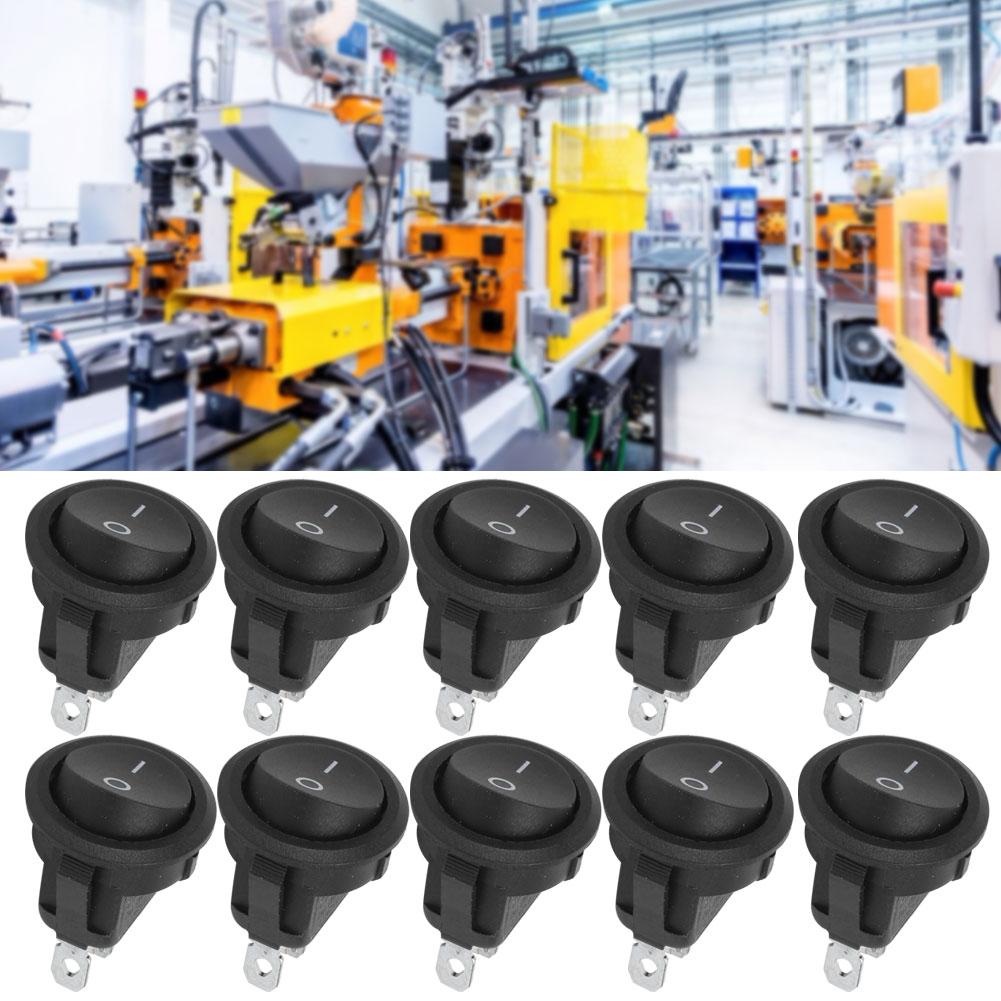 10pcs 23mm  Rocker Switches 3Pin 2Position Round Boat  ONOFF