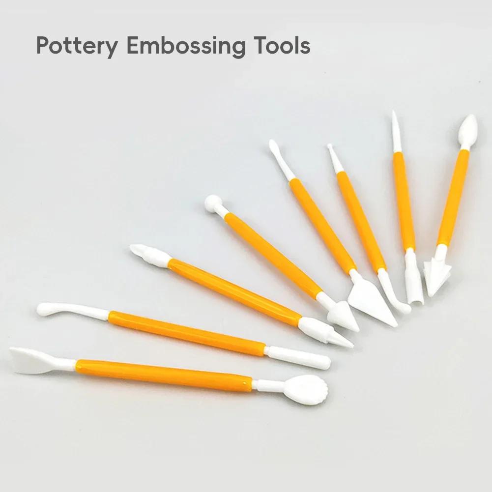 8 Pcs Carving Pen/Shaping Knife Embossing Tool Clay Polymer Clay Plasticine Carving Tool Sculpture Embossing Device Plastic Set
