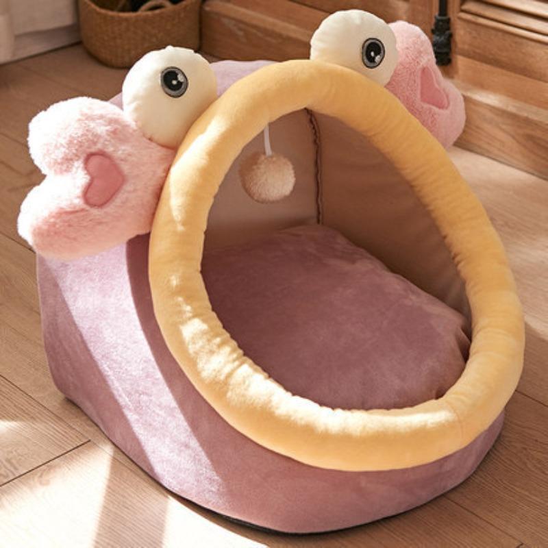 

Собачья будка с крышей для теплой зимы, будка для собак, плюшевый мишка для маленькой собаки, полузакрытый домик для собак, вилла, будка для собак, диван для ленивых L Size -47 * 41 * 36