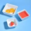 Pure White Ceramic Square Bowl for Condiments and Desserts