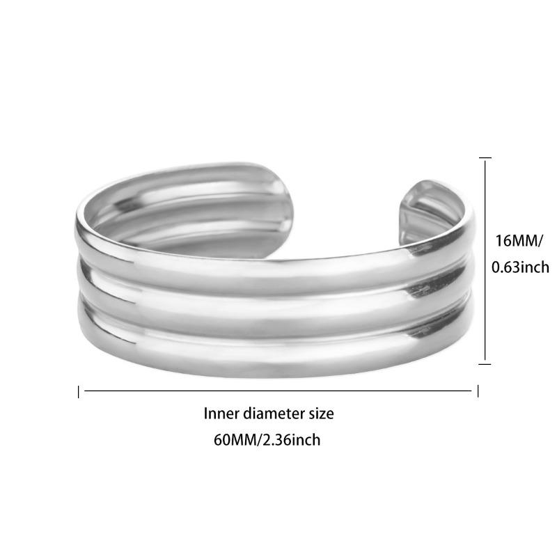 Hot-selling Smooth Hug Geometric Bracelet Electroplated Gold Does Not Fade Opening Women's Personality Fashion Jewelry