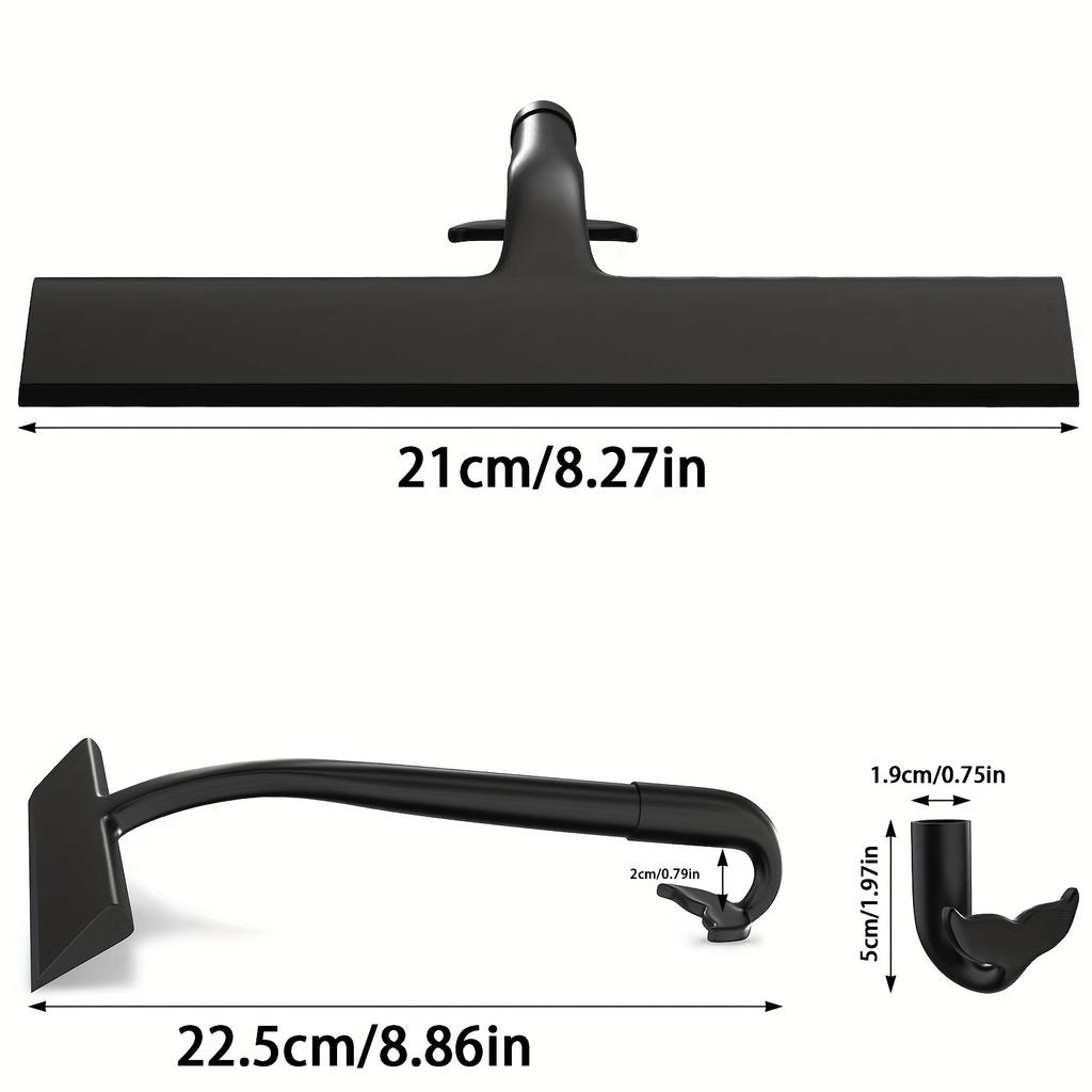 1pc Silicone Shower Squeegee for Glass Doors, Multi-Purpose Glass Wiper Scraper for Bathroom, Toilet, Car Window, Tile Wall, Car