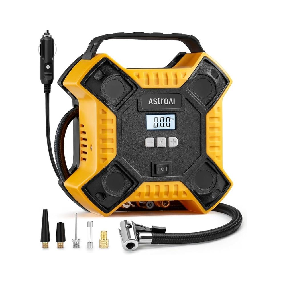 

Tyre Inflator Air Compressor Car Tyre Inflator 12V DC&160PSI Integrated Metal Structure Digital Car Tyre Pump with LED Light Auto-off for Cars Bicycl