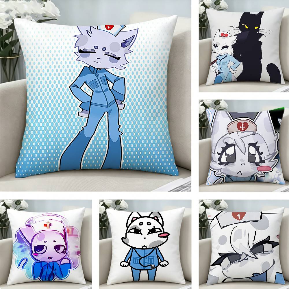 CUTE Animal hospital head nurse Pillow Case Pattern Printed Pillowcase For Living Room Sofa Cushion Cover