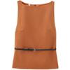 Fashion Style 2024 Autumn New Women's Clothing Casual Silm with Belt Stretch Sleeveless Tops 8698777