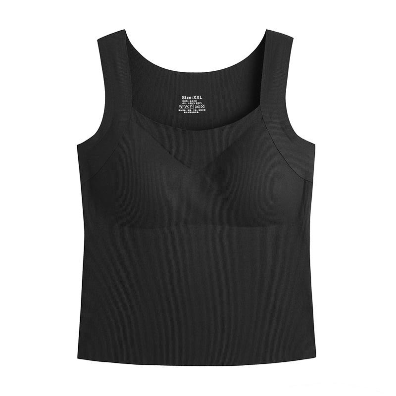 

Seamless Fleece-Lined Plus Size Tank Top with Bra Pads 2XL (recommended for 65-80 kg)