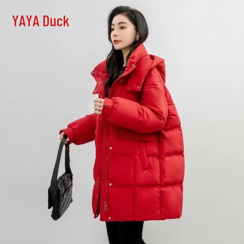 

Женская куртка средней длины с капюшоном Yaya на утином пуху S