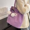 Jesienna i Zimowa Torba Sztruksowa Nowa Wersja Koreańska Ins Japońska Harajuku Torba Jednoramienna Tote Damska Torba na Zakupy dla Studentek