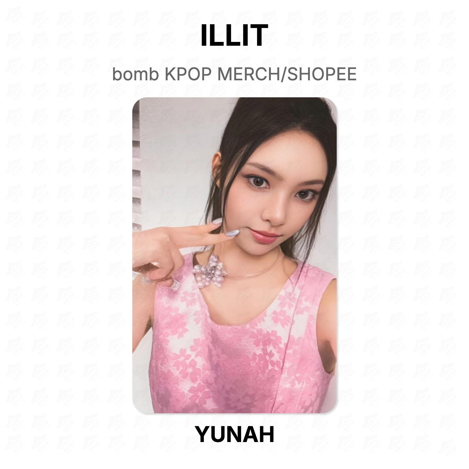 ILLIT bomb KPOP MERCH/SHOPEE Official Photocard YUNAH