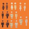 2pcs/se Antique WC Door Sign Plate Self-adhesive Men's And Women's Toilet Sign  Wall