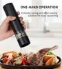 D5 USB Rechargeable Electric Salt Pepper Grinder Adjustable Coarseness Large Capacity Auto Spices Grinders Kitchen Cooking Tool