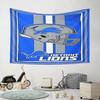 Detroit Lions Football Helmet Design Pattern Wall Hanging Tapestry Decorative Tapestry Home Decor for Bedroom and Living Room