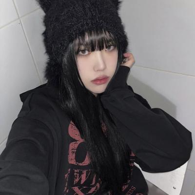 ADORE BELLE CAT FUR EARFLAP BEANIE - 4COLOR