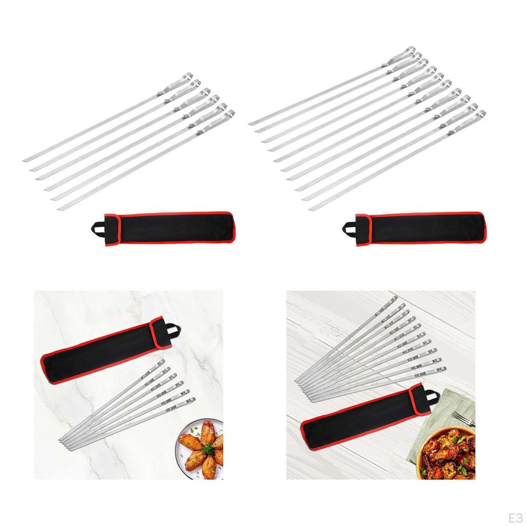 6 Pieces Barbecue Skewers Kabob Kebab BBQ Sticks for