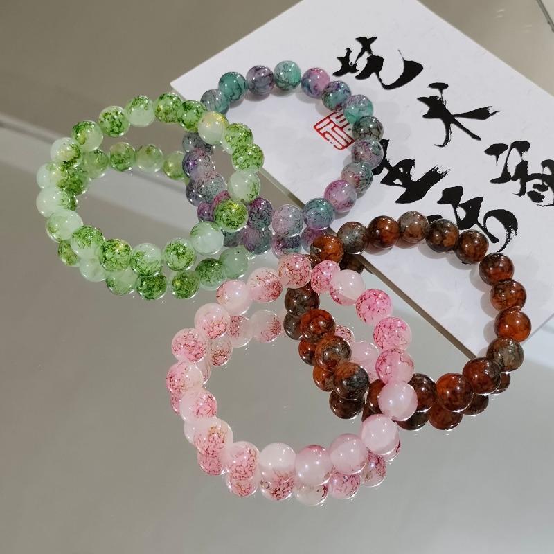 New Chinese-style Glass Bead Bracelet - A Unique and Exclusive Design for Women, Featuring A New Type of Lucky Charm Bracelet.