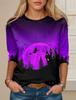 Slight Strech Mainland China POLYESTER Casual Broadcloth Halloween regular Floral regular MIDDLE AGE Autumn/Winter None tops