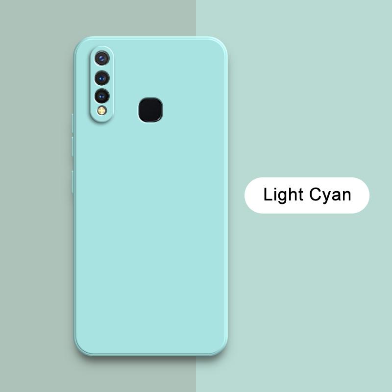 Square Liquid Phone Case for VIVO U3 U10 U20 U3X X Camera Protective Soft Silicone 360 Shockproof Mobile Cover Housing