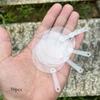 50pcs Mini Transparent Plastic Fans, Contemporary Style, Ideal for DIY Crafts.