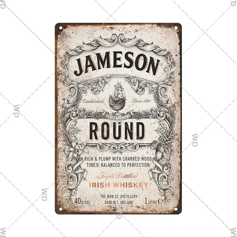 Whisky Marke Metall Vintage Blechschild Metallschild Dekorative Wandplakette Werbeschild Pub Bar Club Man Cave Dekor Wanddeko