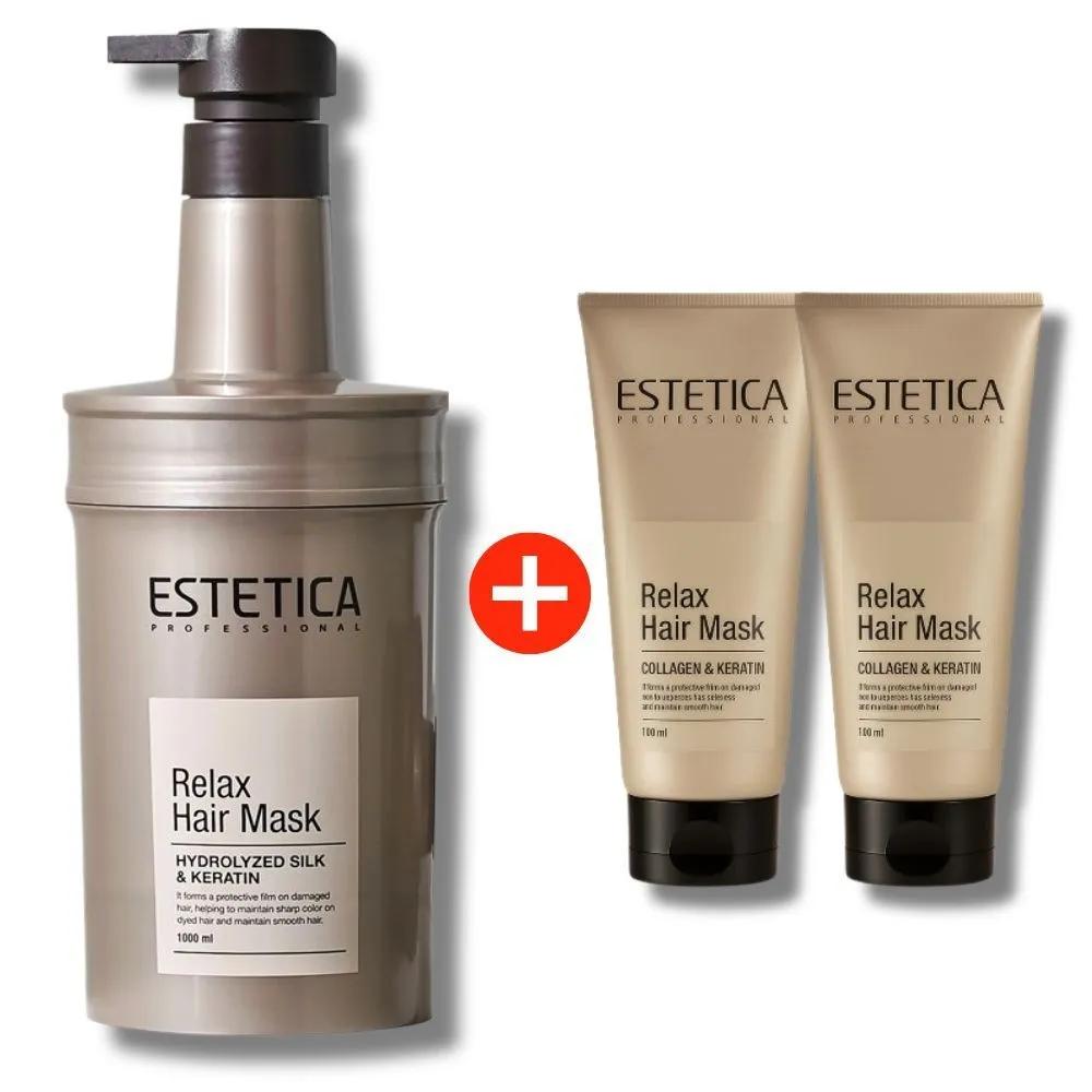 ESTETICA Relax Hair Mask Treatment Hair Pack Nourishing Pack Hair Clinic 1000ml+200ml