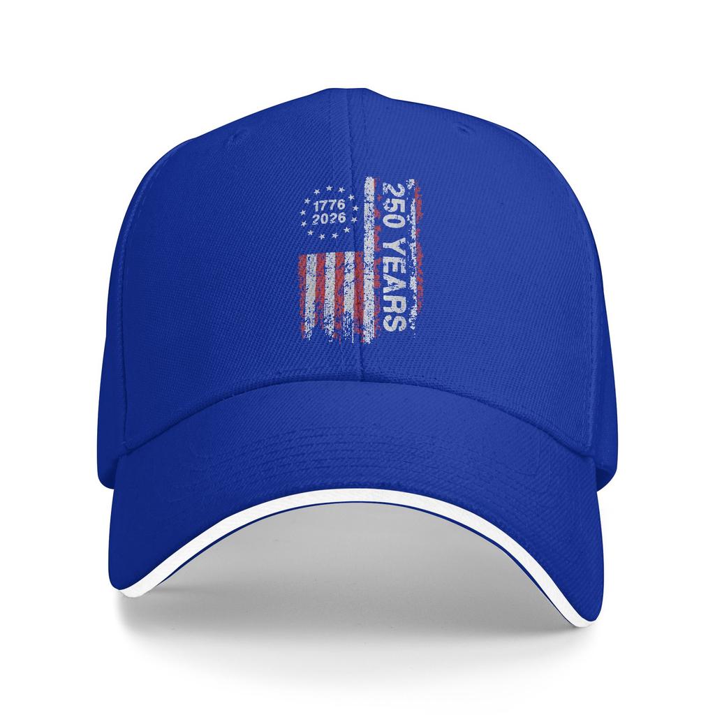 250 Years America Anniversary 250th Independence Day Baseball Cap  Casual Hip Hop Hats Summer Men Adult Outdoor Gym Snapback Cap