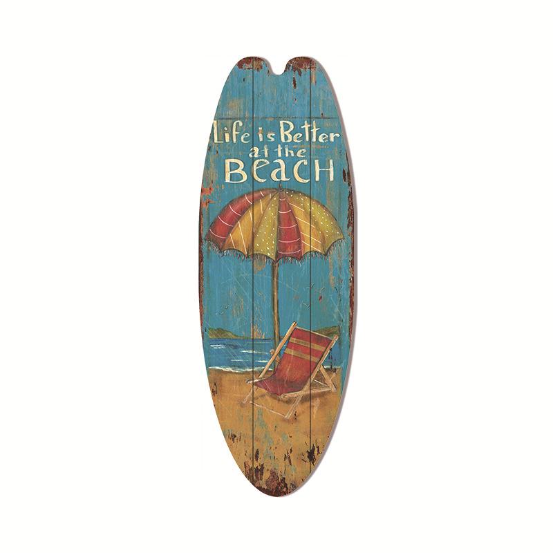 Hawaiian Surfboard Pendant Beach Wall Decoration Sign