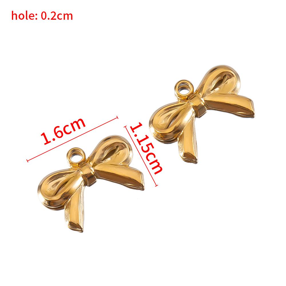 5pcs Stainless Steel Geometric Heart Bowknot Charms Pendants DIY Jewelry Making Findings Necklace Bracelets Earrings Supplies