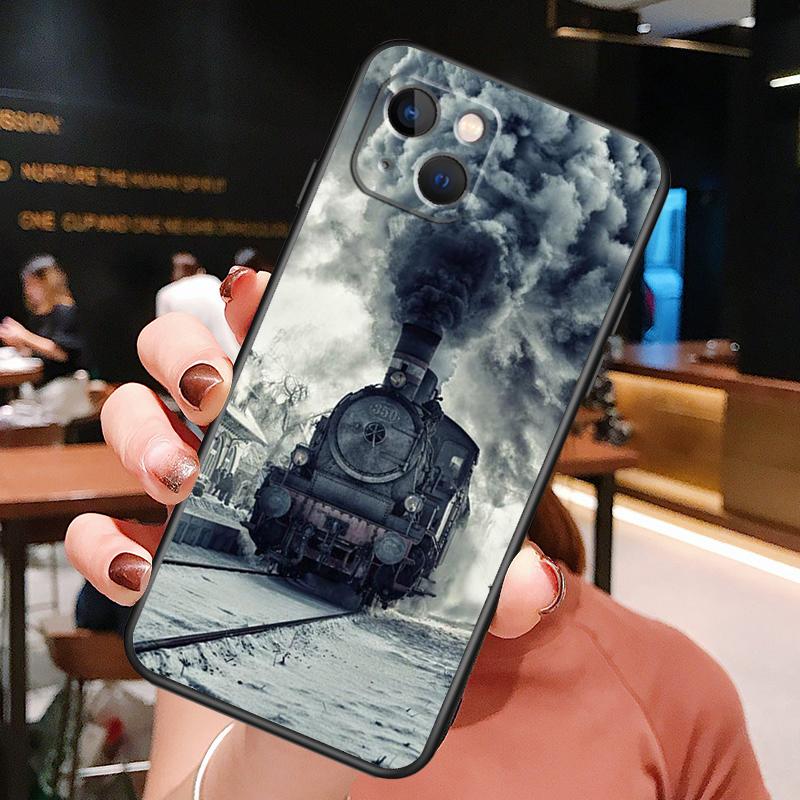 

Train Railway Travel Phone Case For iPhone 16 Pro Max 15 14 13 11 12 Pro Max Plus 12 13 Mini XR 16e Funda Cover iPhone 15 Plus