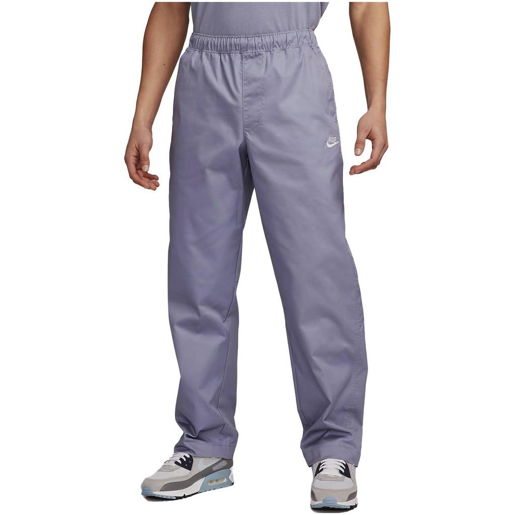 Nike Spodnie dresowe męskie Club Solid Woven z dzianiny z prostą nogawką, dół, kamienno-niebiesko-szary DX3337-493
