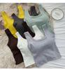 Candy Color Women’s Strappy Crop Tank Top with Padded Cup - Slim Fit