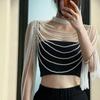 Handmade Pearl Finger and Shoulder Body Chain Costume Accessory