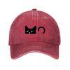 Cute Cat Suede Baseball Cap  New Vintage Washed Cotton Baseball Cap Parent Kids Sun Hats