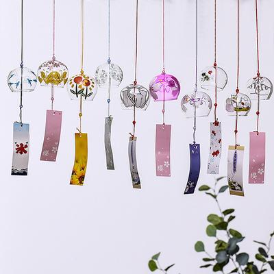1 pz campana a vento Giappone campanelli eolici fatti a mano in vetro Furin Home Office Decori