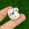 Sterling Silver Natural Silver Leaf Jasper Bezel Stackable Birthday Ring Jewelry