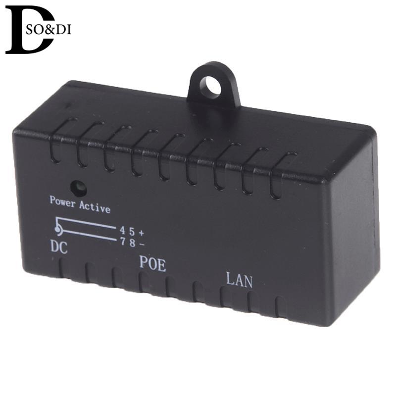 10/100 Mbps 12V-48V Gigabit Power Over Ethernet Passive PoE Injector Splitter For IP Camera POE Adapter Module Accessories