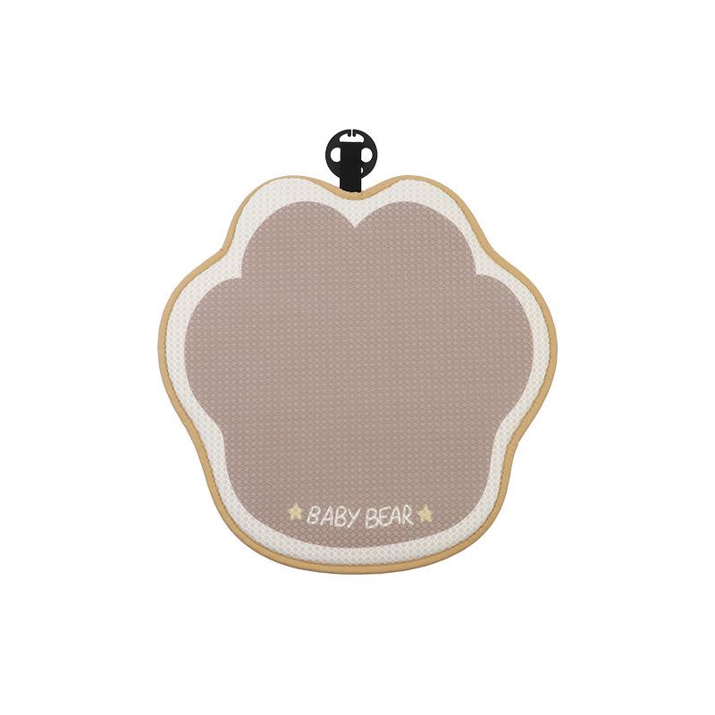 Cartoon Bear Headrest & Neck Pillow: Cute Plush Lumbar Support for Comfortable Car Rides