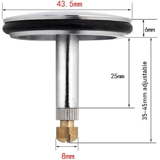 Universal Tub Stopper Bathtub Drain, Pop Up Bathtub Drain Plug and Cover, Adjustable Replacement Basin Sink Stopper, Easy to Install and Clean,