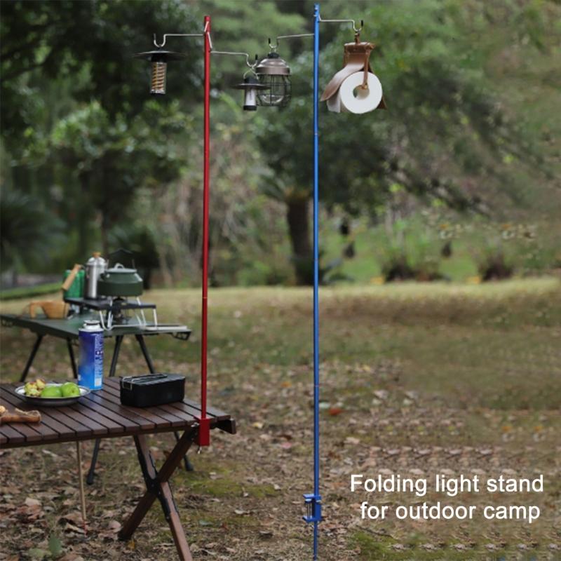 Folding Table Light Stand Camping Lamp Stand Detachable Lamp Holder Outdoor Light Holder Tent Light Stand Enduring