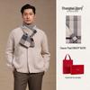 Shanghai Story Men's 100% Wool Plaid Scarf