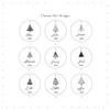Personalized 5Pcs Christmas Tree Wood Ornament Minimalist Tree Baubles Winter Wedding Favors Keepsake Home Hanging Decoration