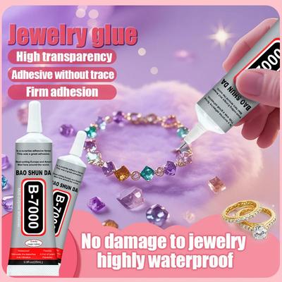 B7000/E8000 Jewelry Adhesive for DIY Jewelry, Metal, Glass, and Plastic Bonding—Waterproof and Transparent (15/110g)