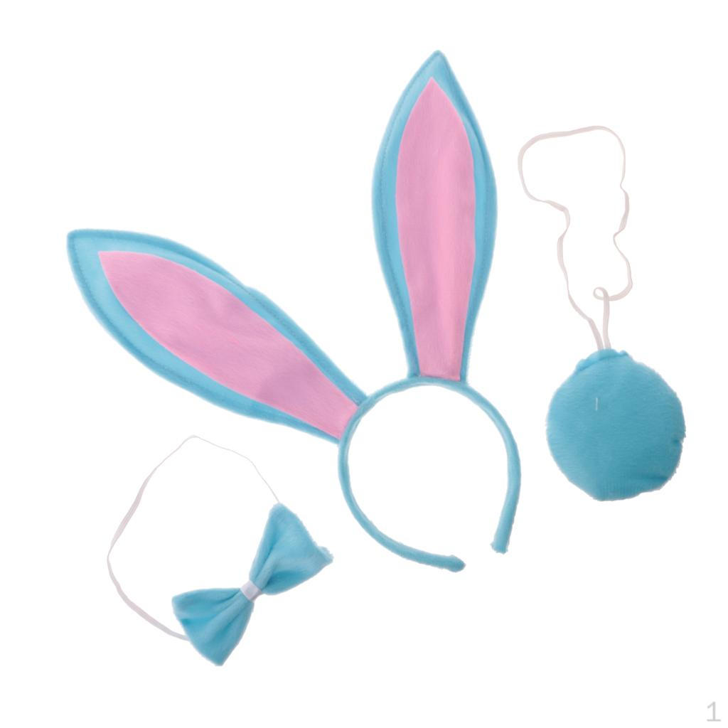 Mädchen Ohr Stirnband Schwanz Fliege Kostüm Kostüm