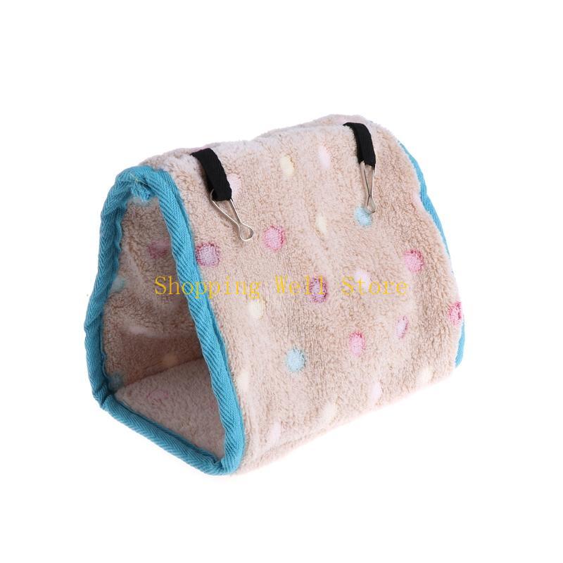KX4B Parrot Snuggle Warm Nest Plush Hammock Tent for Small Parakeet Mini Gerbil